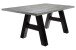 Esstisch >Big System< in schwarzstahl / beton - 160x75x90cm (BxHxT)