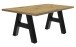 Esstisch >Big System< in schwarzstahl / asteiche - 180x75x90cm (BxHxT)