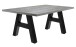 Esstisch >Big System< in schwarzstahl / beton - 180x75x90cm (BxHxT)
