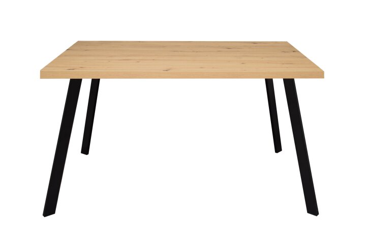 Esstisch >Big System< in schwarz matt / asteiche - 120x75x70cm (BxHxT)