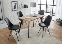 Esstisch >Big System< in schwarz matt / asteiche -...