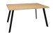 Esstisch >Big System< in schwarz matt / asteiche - 180x77x90cm (BxHxT)