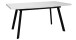 Esstisch >Big System< ausziehbar bis 190cm, schwarz matt / weiß matt - 140/190x77x90cm (B/H/T)