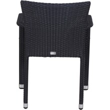 Gartenstuhl >Minas< in schwarz - 60x83x56 (BxHxT)