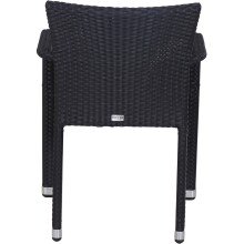 Gartenstuhl >Minas< in schwarz - 60x83x56 (BxHxT)