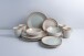 Geschirr-Set >Como< (16-tlg.) in hell und dunkelgrau, Steingut - 26,4cm (D)