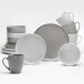 Geschirr-Set >Stockholm< (16-tlg.) in sand und taupe, Steingut - 25cm (D)