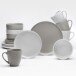 Geschirr-Set >Stockholm< (16-tlg.) in sand und taupe, Steingut - 25cm (D)