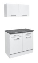 EDDY Moderner Hängeschrank Küche in Weiß matt - Geräumiger Küchenschrank mit viel Stauraum - 100 x 50 x 31 cm (B/H/T)