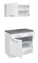 EDDY Moderner Hängeschrank Küche in Weiß matt - Geräumiger Küchenschrank mit viel Stauraum - 100 x 50 x 31 cm (B/H/T)