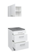 EDDY Moderner Hängeschrank Küche in Weiß matt - Geräumiger Küchenschrank mit viel Stauraum - 60 x 50 x 31 cm (B/H/T)