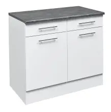 EDDY Moderner Küchenunterschrank in Weiß matt,...