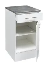 EDDY Moderner Küchenunterschrank in Weiß matt,...