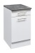 EDDY Moderner Küchenunterschrank in Weiß matt, Metallic Grau - Geräumiger Unterschrank Küche mit viel Stauraum - 50 x 90 x 60 cm (B/H/T)