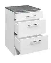 EDDY Moderner Schubladenschrank Küche in Weiß...