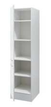 EDDY Moderner Vorratsschrank Küche in Weiß matt - Geräumiger Küchenschrank mit viel Stauraum - 50 x 200 x 57 cm (B/H/T)