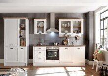 JASMIN Moderner Einbauschrank für Kühlschrank in Pinie hell, Artisan Eiche Optik - Geräumiger Hochschrank Küchenschrank mit viel Stauraum - 104 x 216,5 x 61 cm (B/H/T)