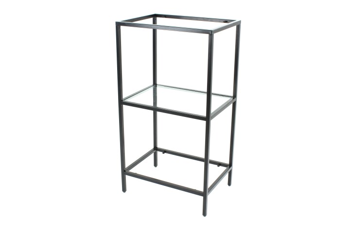 Ablageregal >3022< in Schwarz, Metall - 50x93x36cm (BxHxT)