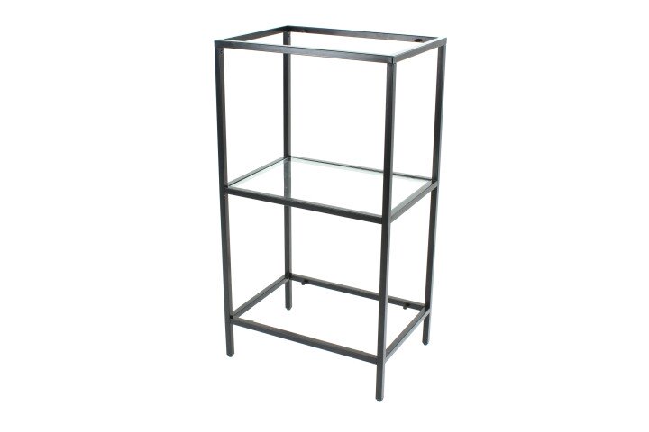 Ablageregal >3022< in Schwarz, Metall - 50x93x36cm (BxHxT)