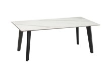 Couchtisch >2166-19< in matt weiß, Keramik - 110x60x60cm (BxHxT)