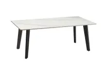 Couchtisch >2166-19< in matt weiß, Keramik -...