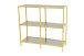 Ablageregal >3021-39< in Gold, Glas - 100x93x36cm (BxHxT)