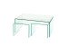 Couchtisch >7/121< in Klarglas, Glas - 90x38x50cm (BxHxT)