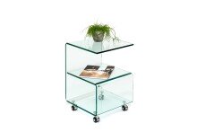 Beistelltisch >7/127< in Klarglas, Glas - 40x60x40cm (BxHxT)