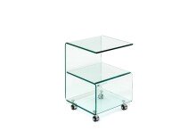 Beistelltisch >7/127< in Klarglas, Glas -...