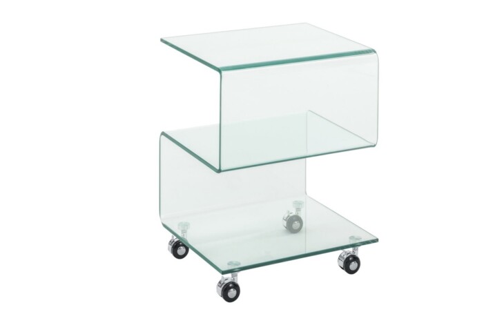 Beistelltisch >7/171< in Klarglas, Glas - 40x50x34cm (BxHxT)