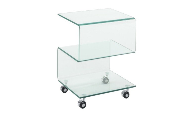 Beistelltisch >7/171< in Klarglas, Glas - 40x50x34cm (BxHxT)