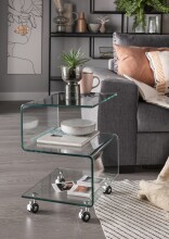Beistelltisch >7/171< in Klarglas, Glas -...