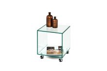 Beistelltisch >7/177< in Klarglas, Glas - 38x44x38cm (BxHxT)