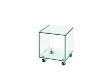 Beistelltisch >7/177< in Klarglas, Glas - 38x44x38cm (BxHxT)
