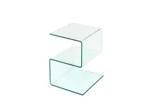 Beistelltisch >7/176< in Klarglas, Glas -...