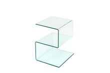 Beistelltisch >7/176< in Klarglas, Glas -...