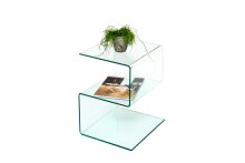 Beistelltisch >7/176< in Klarglas, Glas - 40x50x37cm (BxHxT)