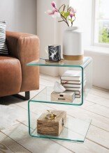 Beistelltisch >7/176< in Klarglas, Glas -...
