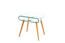 Beistelltisch >7/208< in Klarglas, Glas - 50x49x40cm (BxHxT)