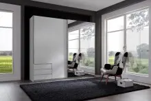 Schwebetürenschrank >Seattle< in WEISS -...