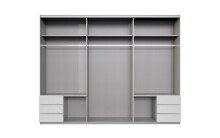 Schwebetürenschrank >Seattle< in WEISS - 270x208x65cm (BxHxT)