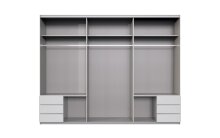 Schwebetürenschrank >Seattle< in WEISS - 270x208x65cm (BxHxT)
