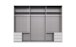 Schwebetürenschrank >Seattle< in WEISS - 270x208x65cm (BxHxT)