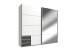 Schwebetürenschrank >Seattle< in WEISS + GRAPHIT - 225x208x65cm (BxHxT)