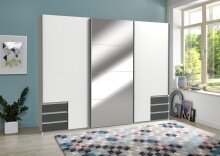 Schwebetürenschrank >Seattle< in WEISS +...