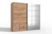 Schwebetürenschrank >Seattle< in PLANKENEICHE NACHBILDUNG - 225x208x65cm (BxHxT)