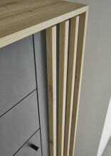 Badezimmer-Set "Vassili" (4-teilig) in Artisan Eiche / schwarz - 198x195x36cm (BxHxT)