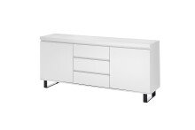 Sideboard >AUSTIN< in modern white, HWP - 166x74x40cm (BxHxT)
