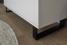 Highboard >AUSTIN< in modern white, HWP - 111x130x40cm (BxHxT)