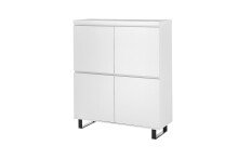 Highboard >AUSTIN< in modern white, HWP - 111x130x40cm (BxHxT)